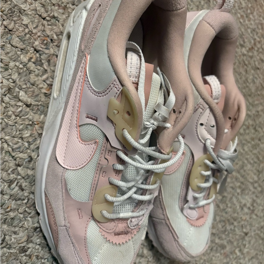 Women's Pink and White Sneakers